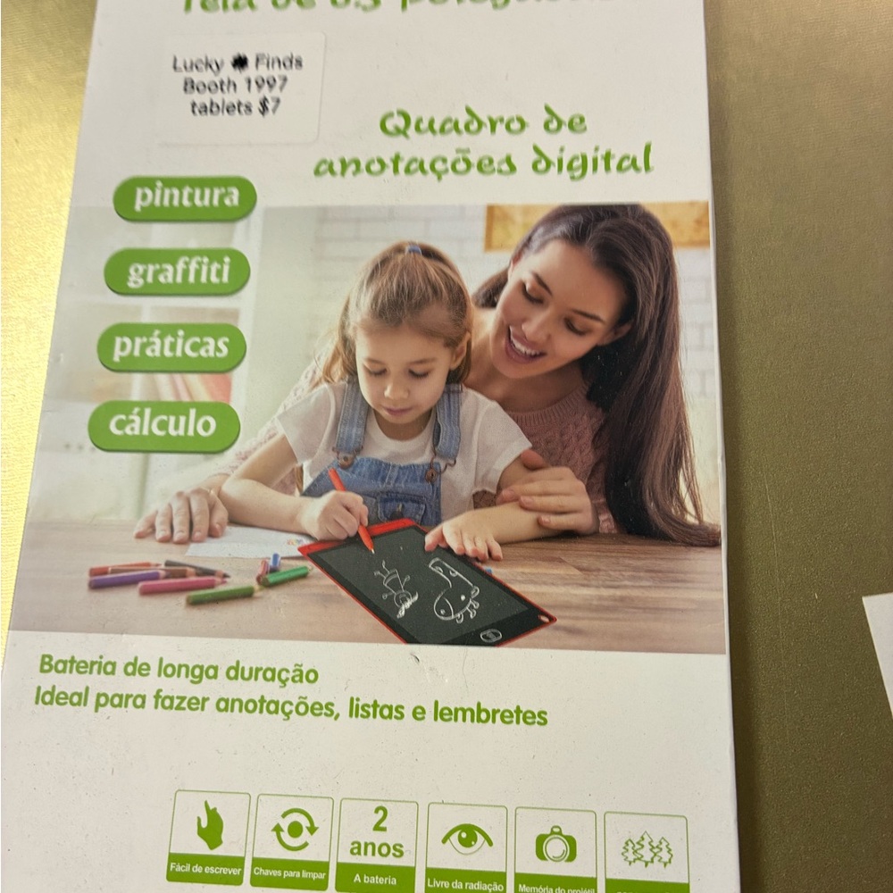 Digital Writing Tablet LCD eWriter - Black with Red Trim